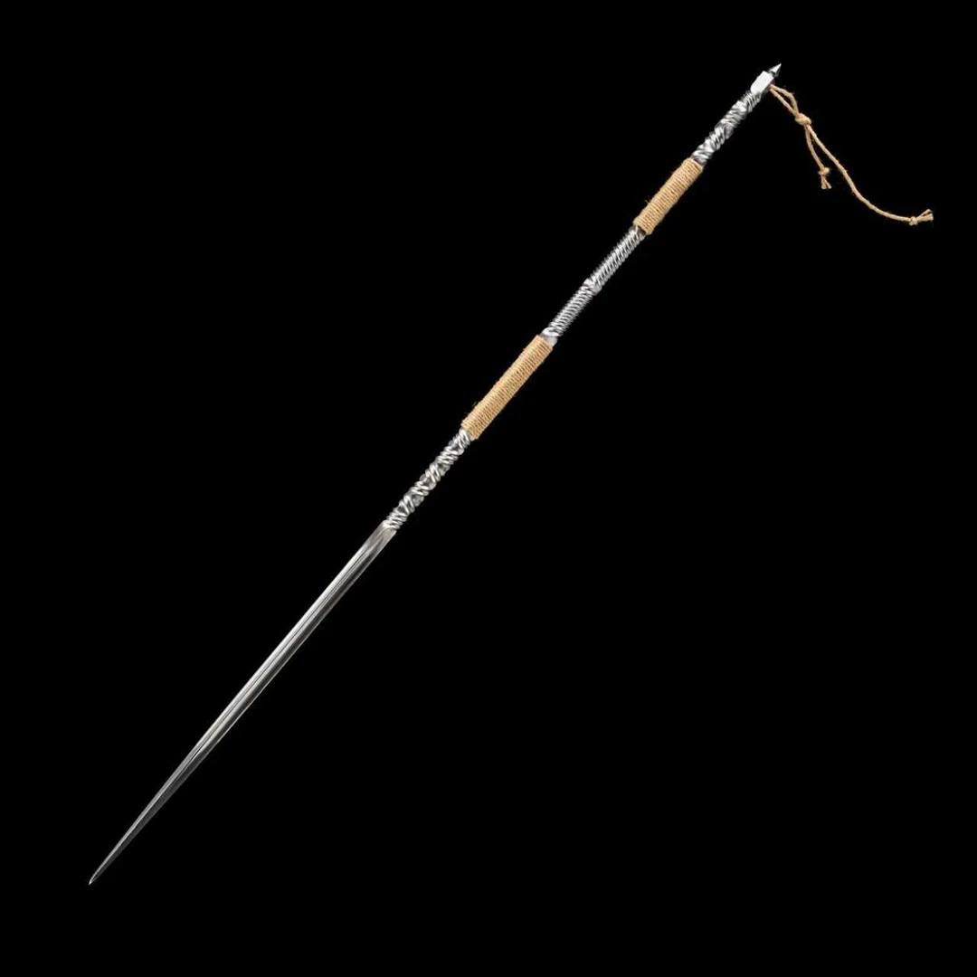 一体亮面实心扭转四棱破甲枪冷兵器淬火钢收藏工艺品未开刃