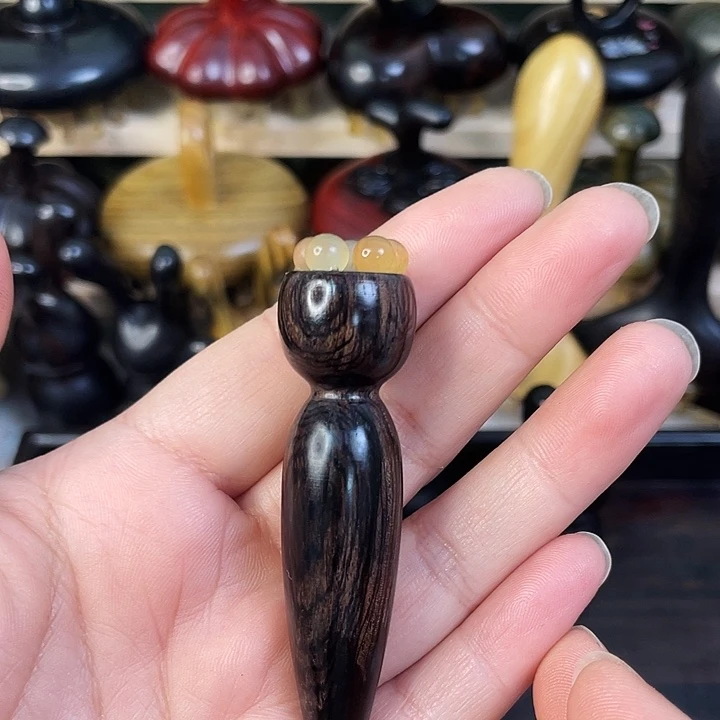 紫光檀小萝卜5珠49两个