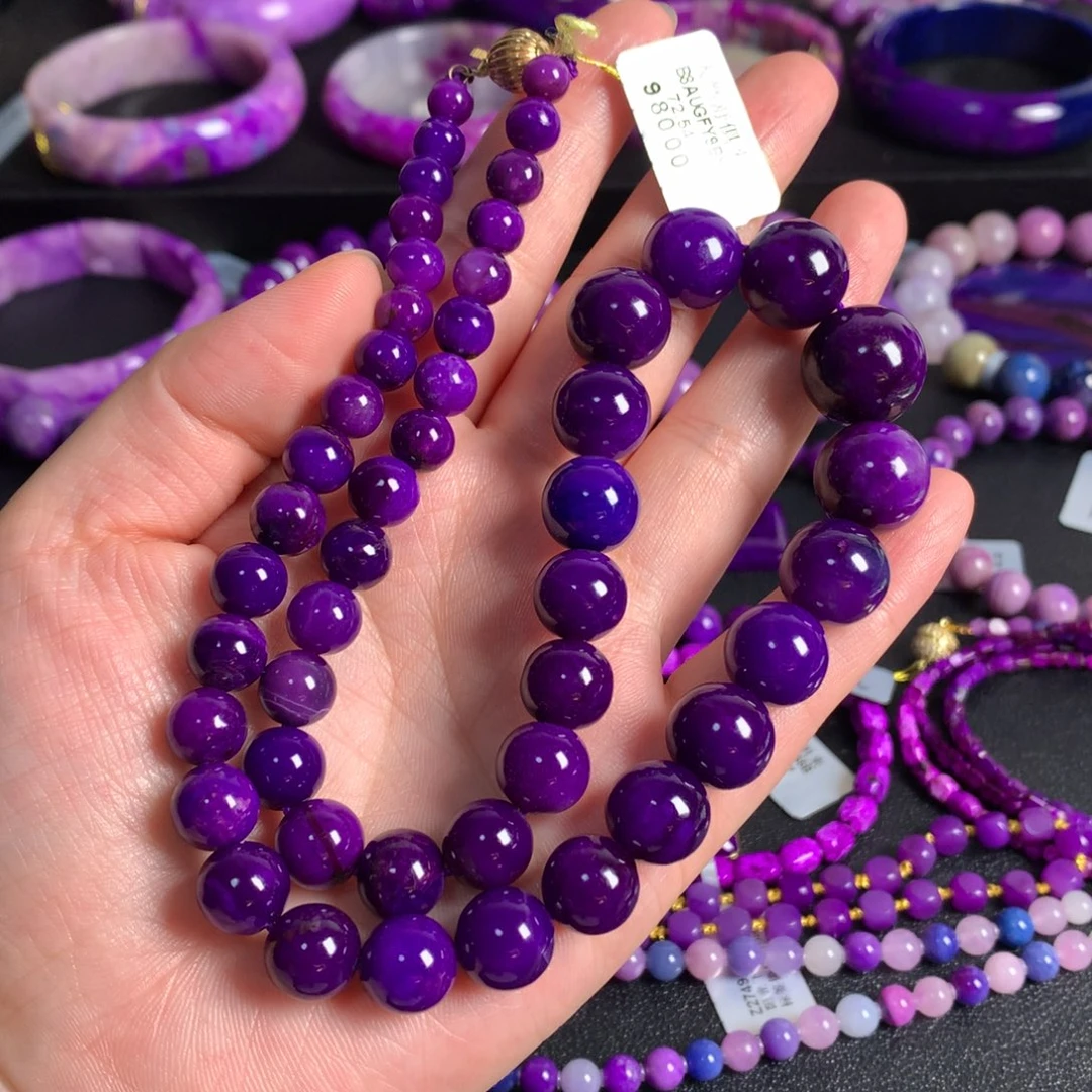 苏纪石（舒俱来）未镶嵌凝胶紫塔链