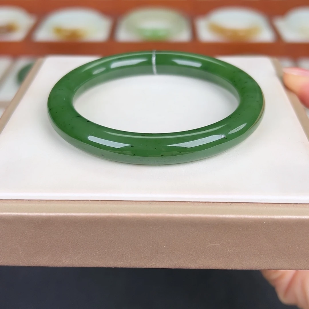 和田玉未镶嵌手镯和田玉碧玉手镯