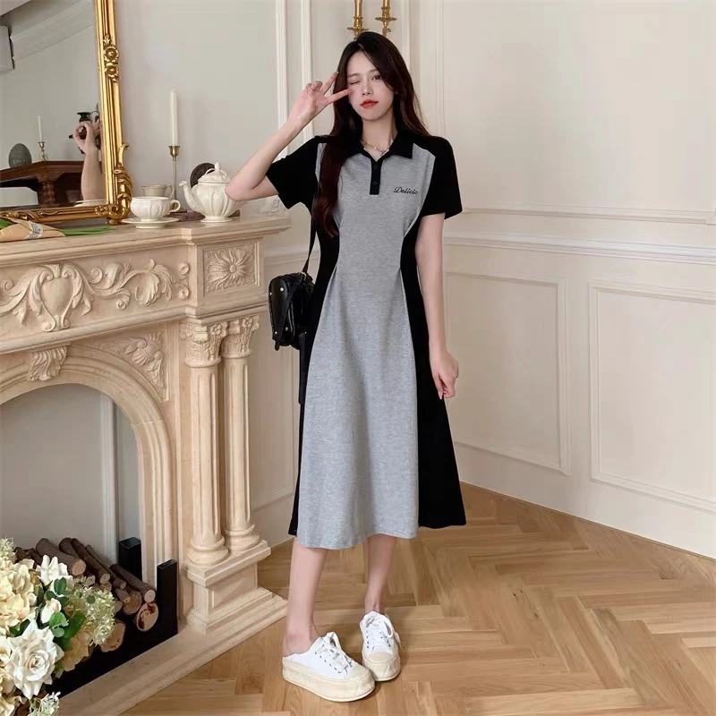 胖mm微胖女生苹果沙漏h梨形型身材大胸教师显瘦穿搭套装连衣裙子