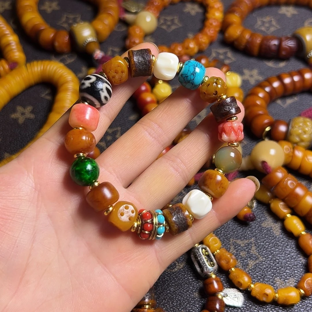 香榧木藏区手串牛骨