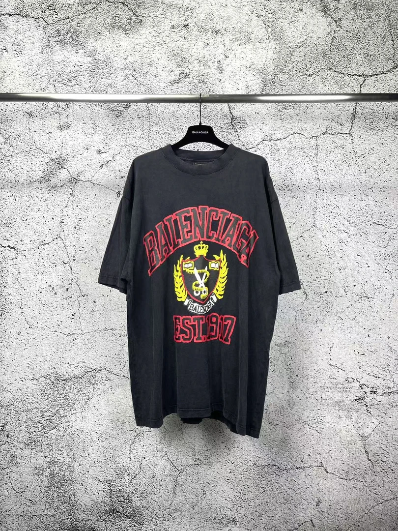 未使用 Balenciaga/巴黎世家 剪刀印花T恤/M码/R0280