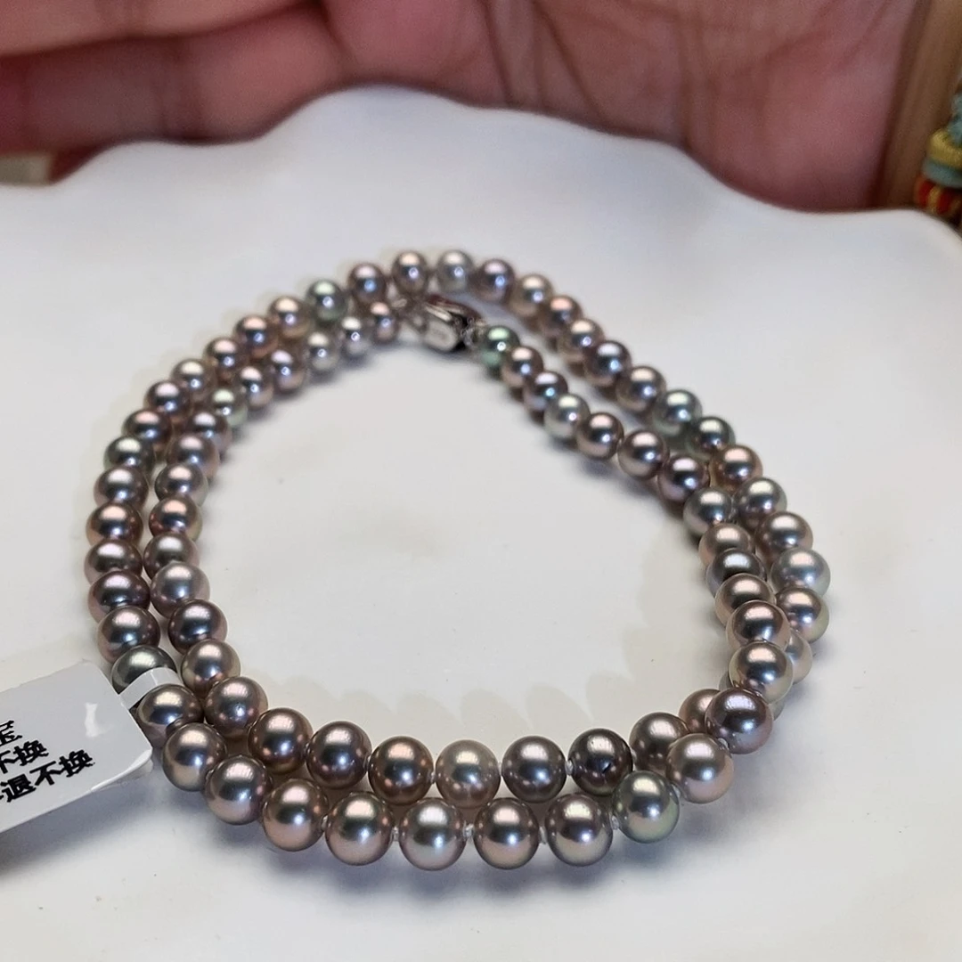 淡水珍珠银S925镶嵌颈饰1