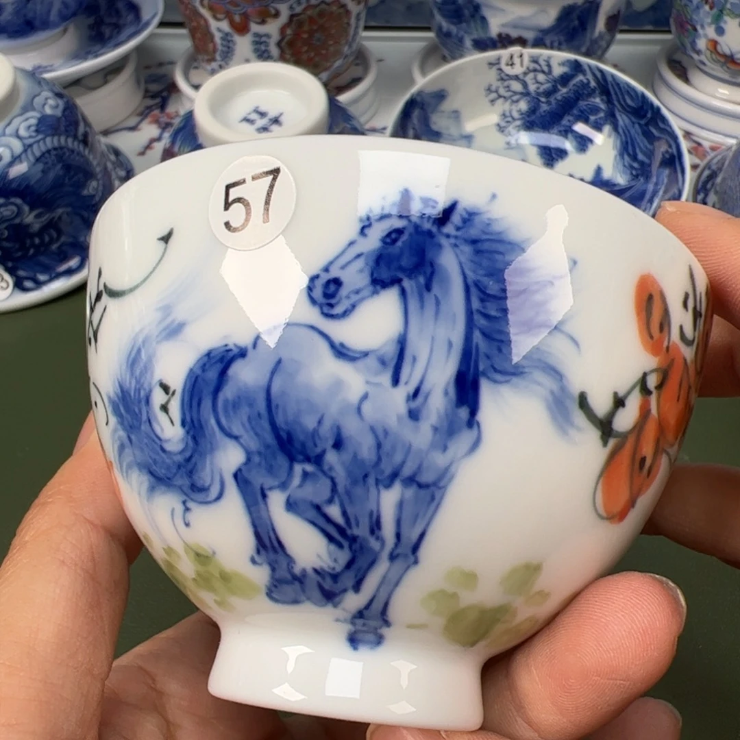 陶瓷景德镇纯手工纯手绘茶具木木57