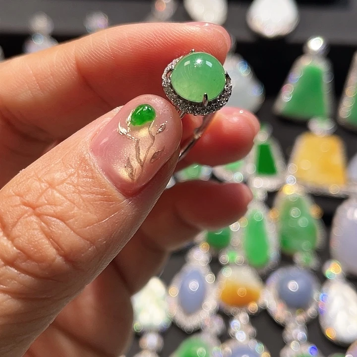 翡翠银S925镶嵌颈饰