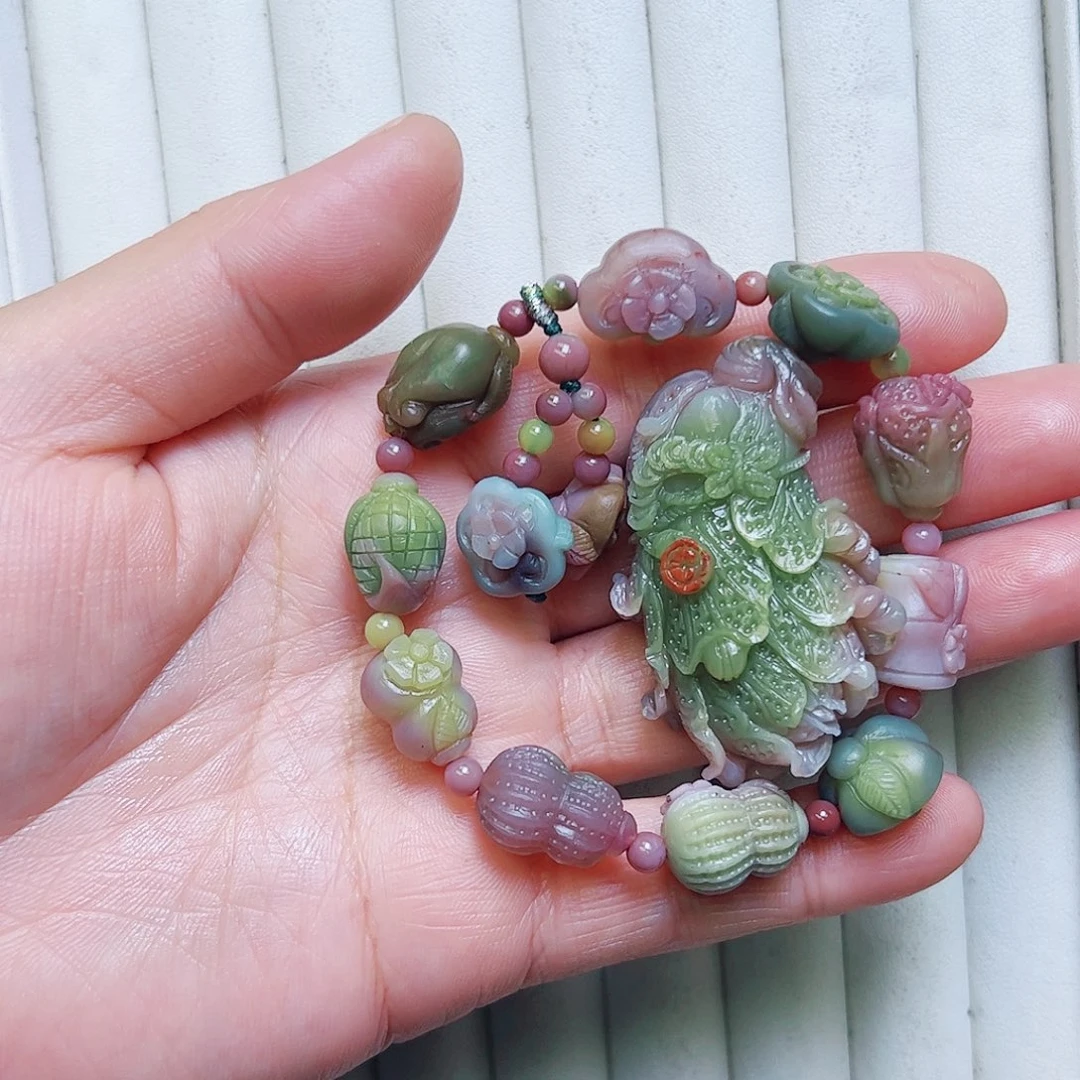 玛瑙/玉髓定制毛衣链未镶嵌红*天