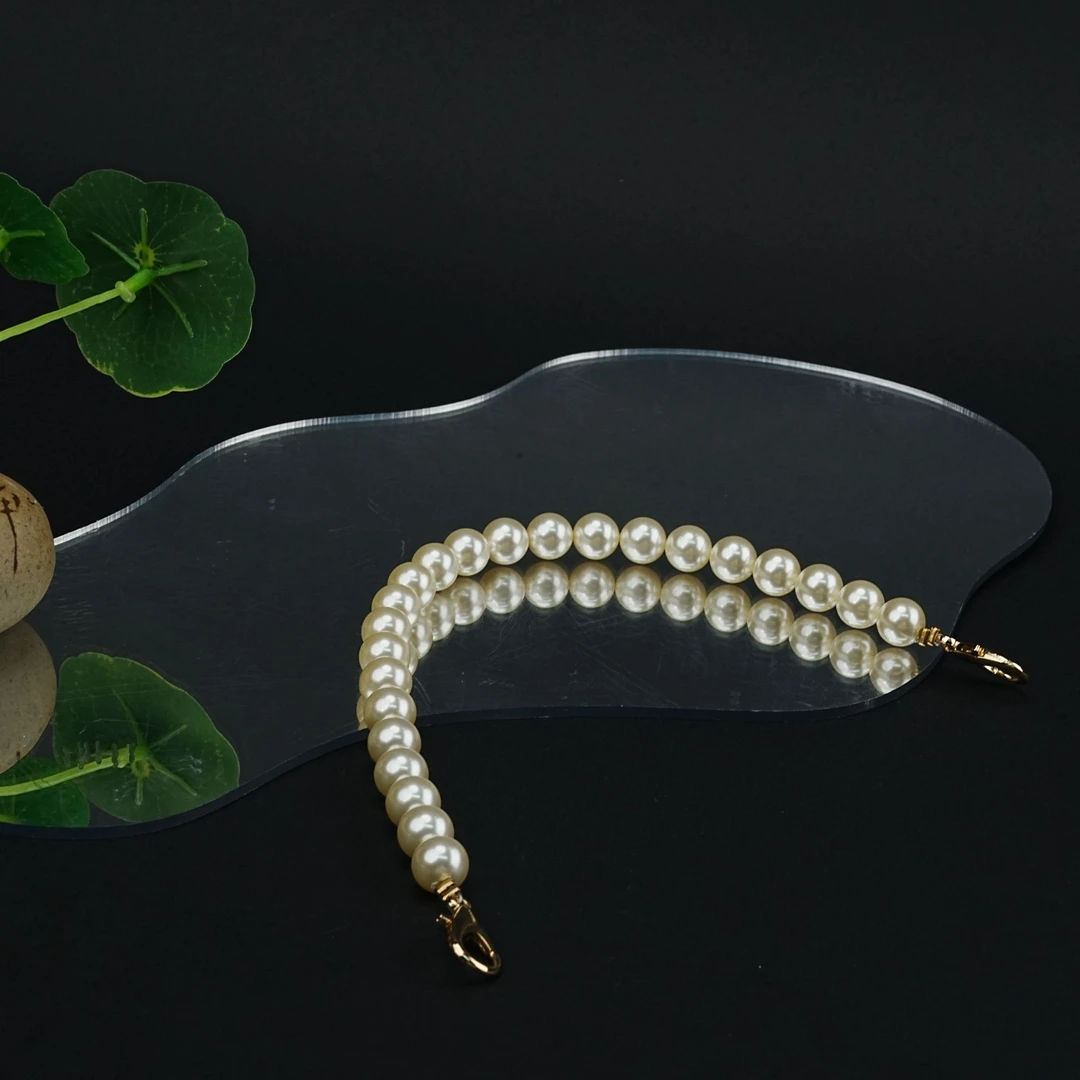 米白色珠链23颗包包链子手提包链