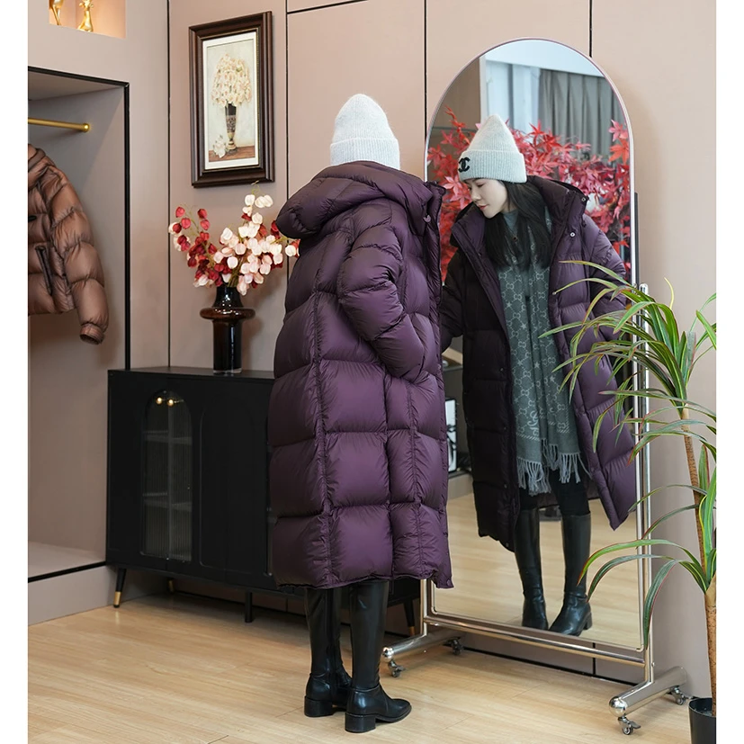 【95%白鹅绒】羽绒服2025冬季新款女士长款轻奢加厚鹅绒服外套6899