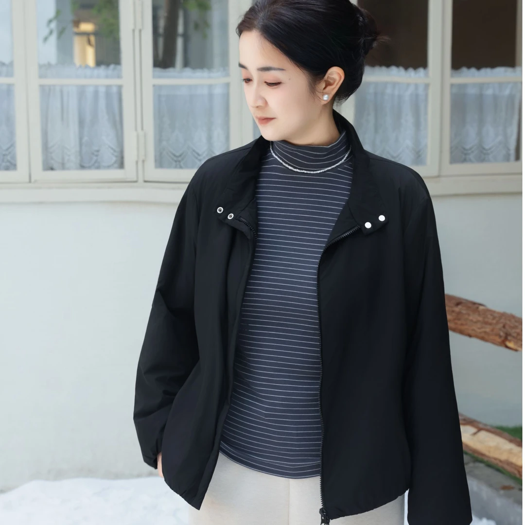 麻享【自由感·棉服】轻盈保温立领运动新雪丽棉女士棉服FSY51024