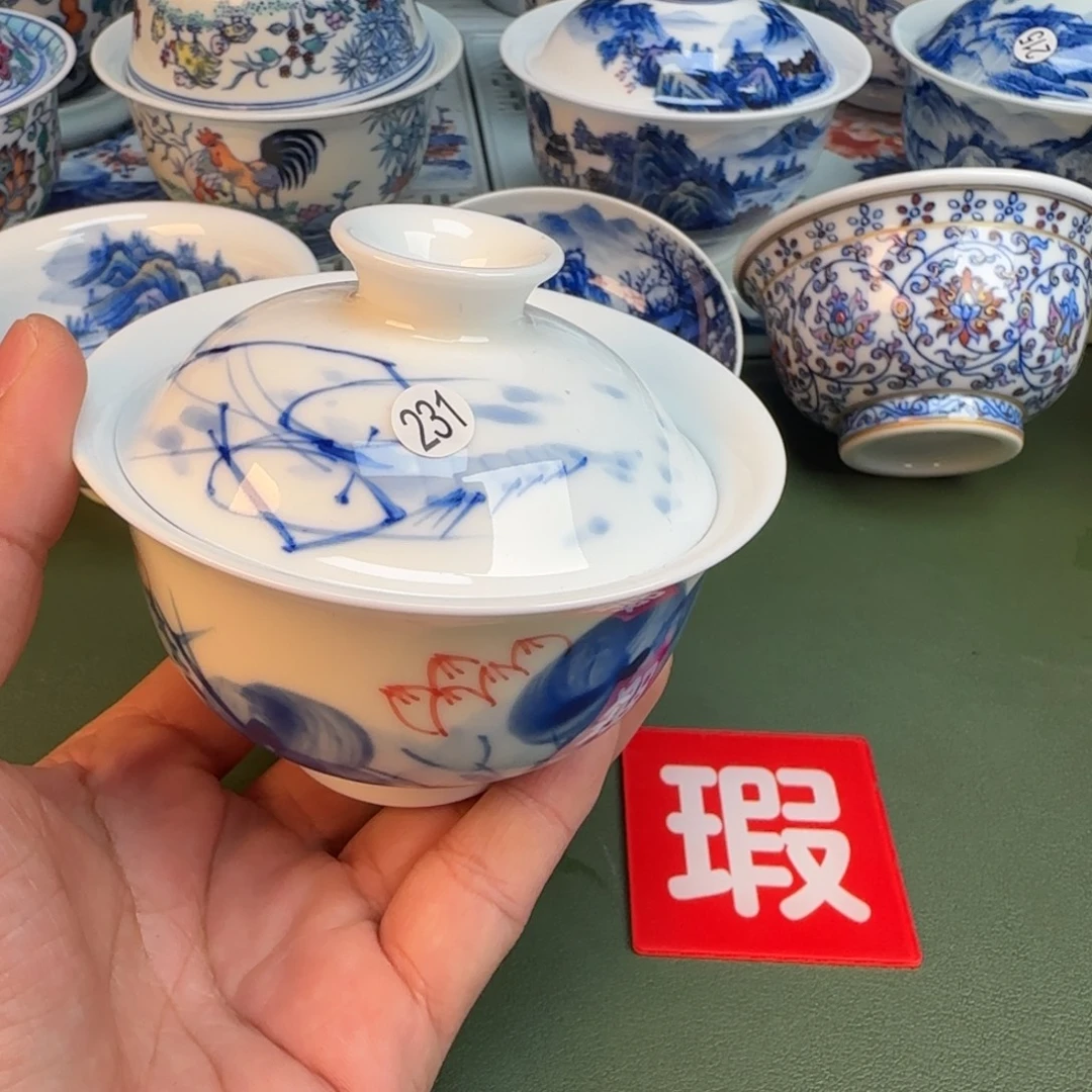 纯手工纯手绘茶具石头231