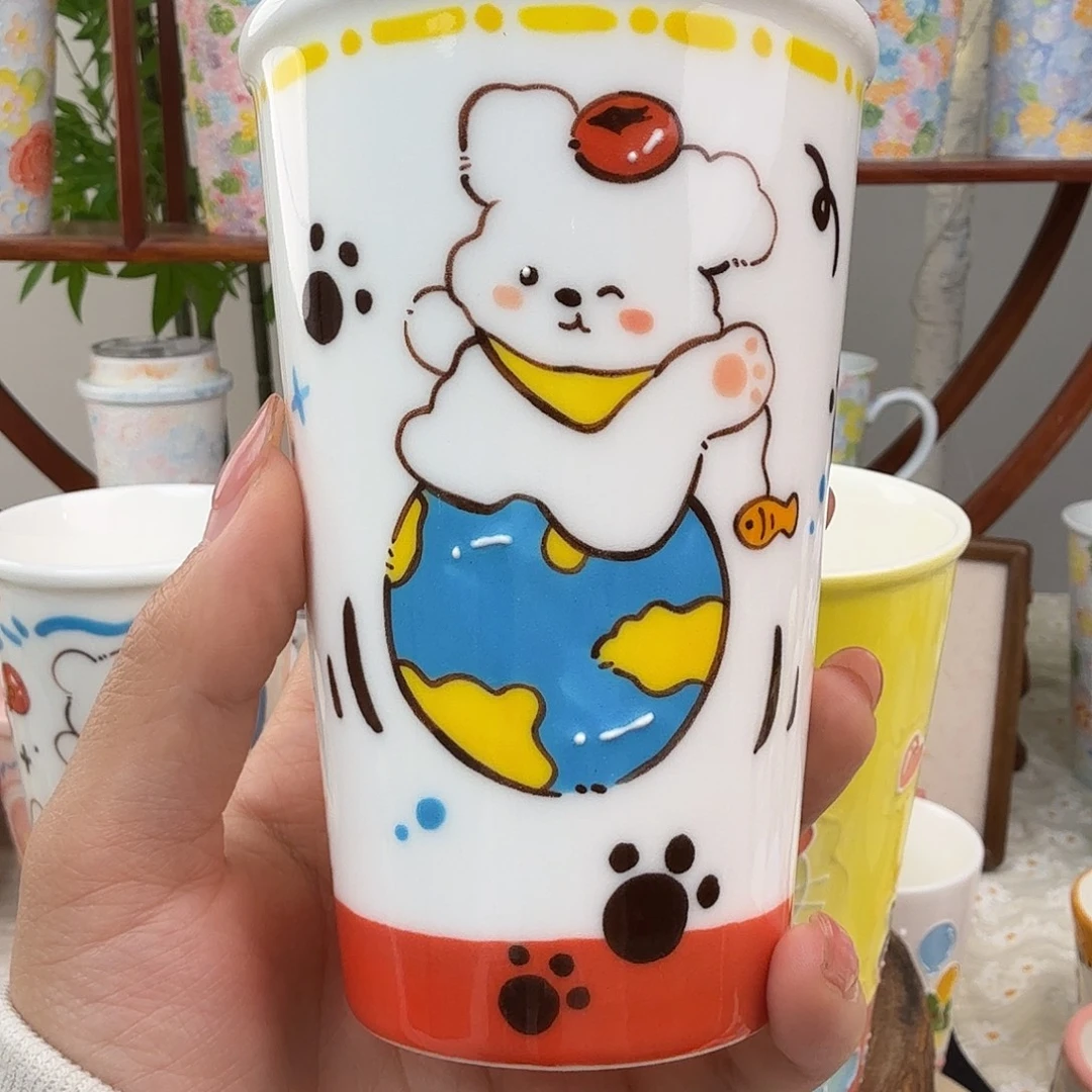 陶摆件景德镇手绘高温釉下彩玉泥