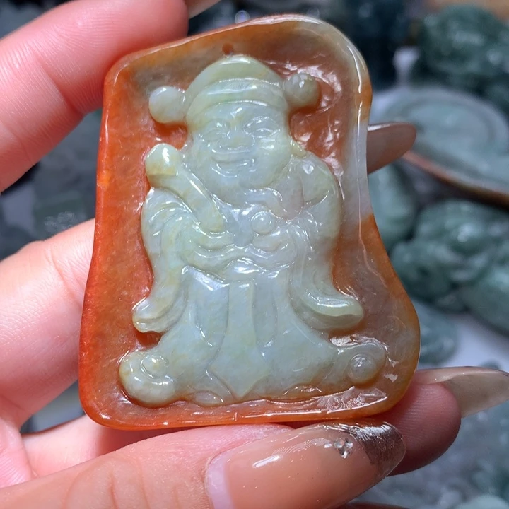 翡翠未镶嵌颈饰保真天然A货翡翠