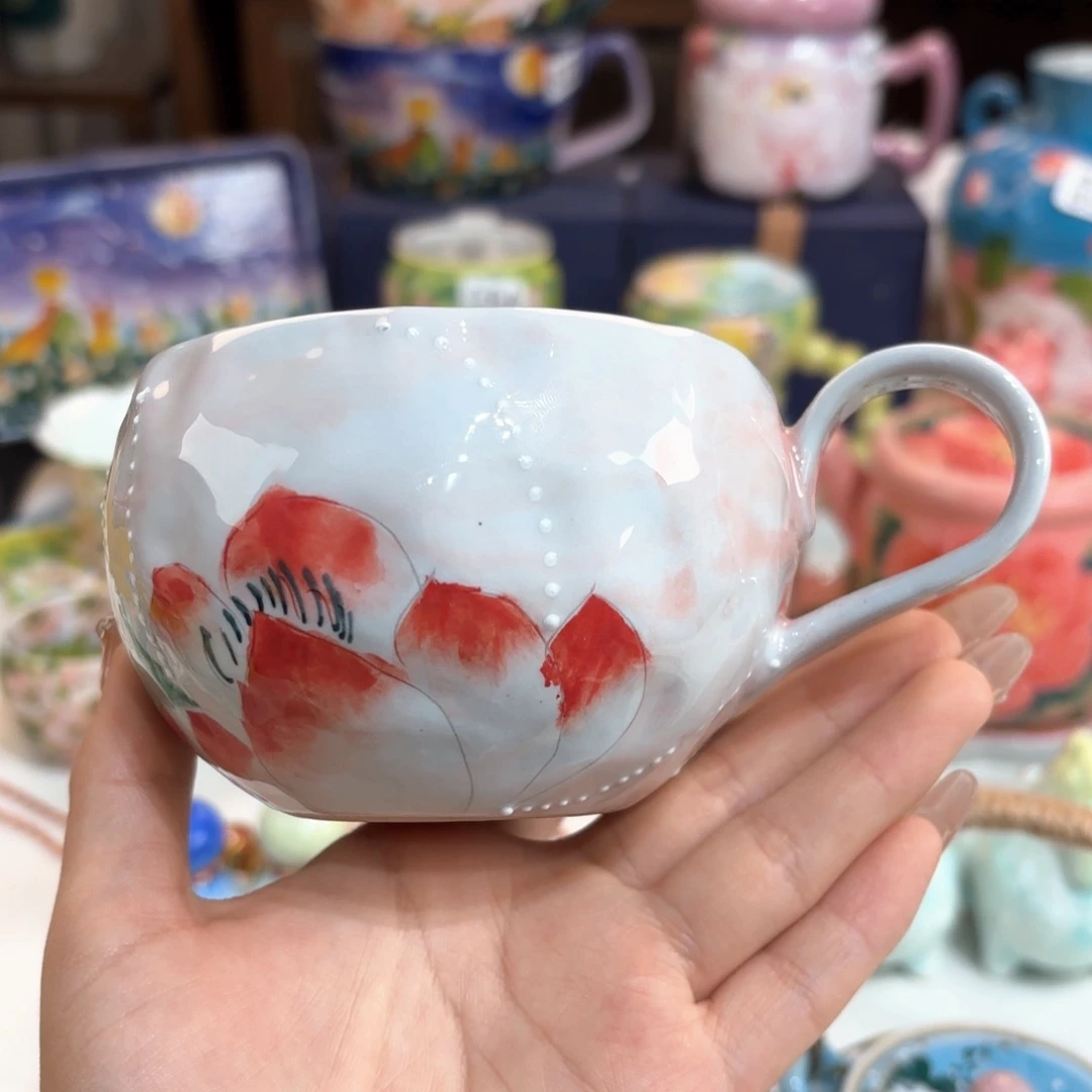 景德镇手绘高温釉下彩陶瓷茶具