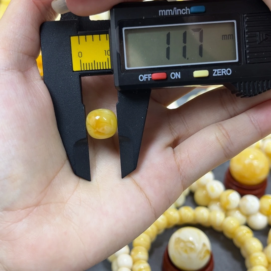 琥珀未镶嵌手串单珠老型今日特价