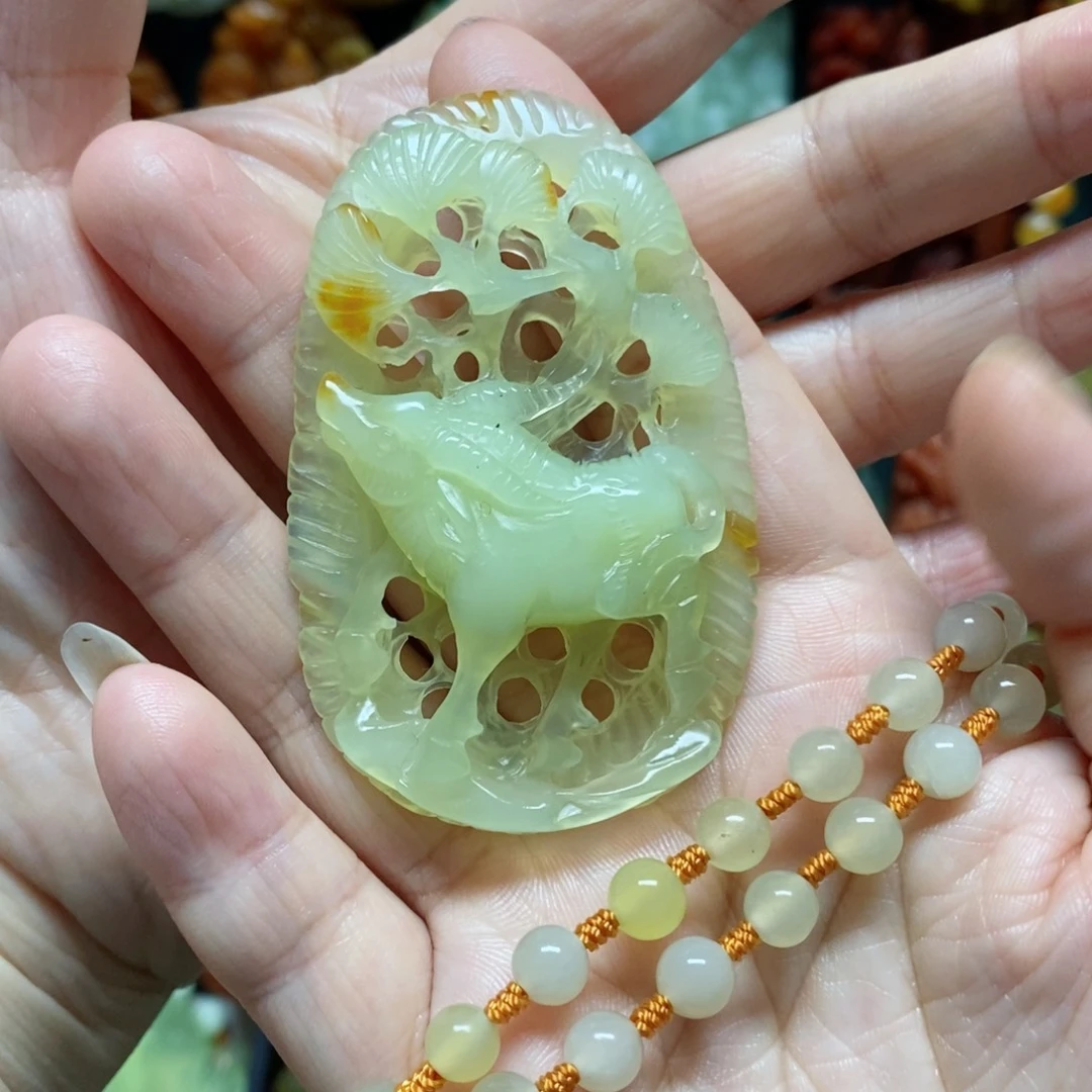 岫玉吊坠(赠链)未镶嵌清***C