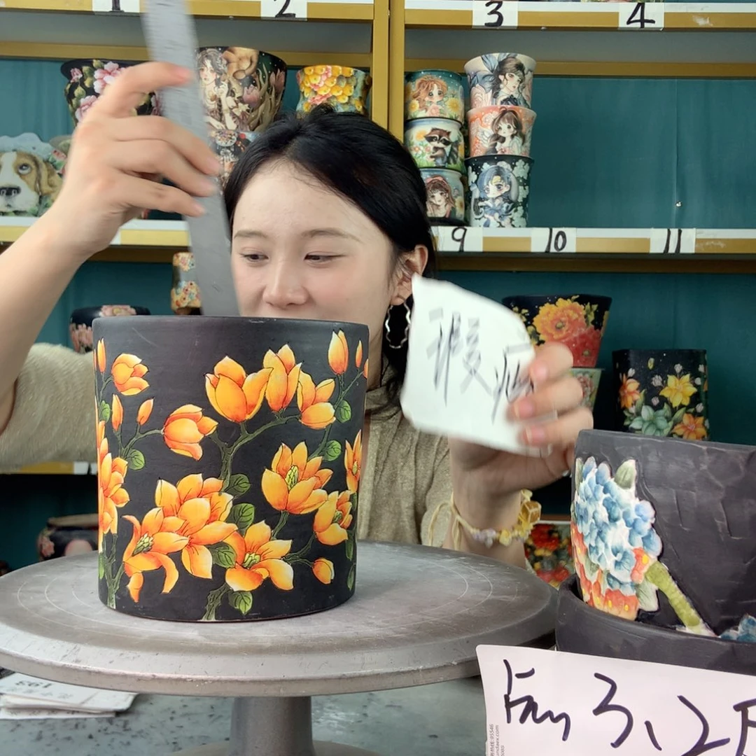 陶景德镇手工花盆193