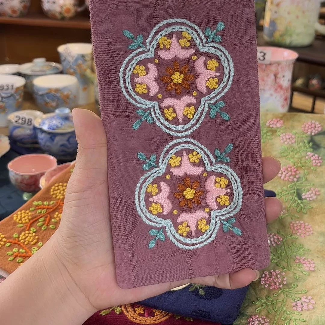 珠*刺子绣茶席美美价