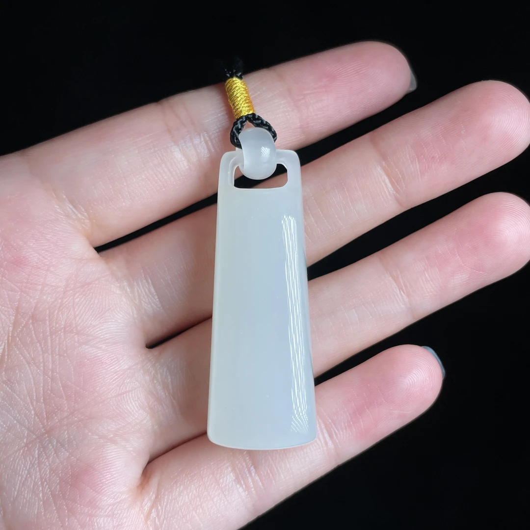 【玉总珠宝】和田玉平安牌吊坠项链贵气礼物多样性发一CAN1200277