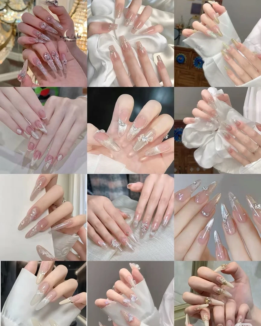 纯手工穿戴甲两单包邮4.0长款P53-508（三单送固态胶）