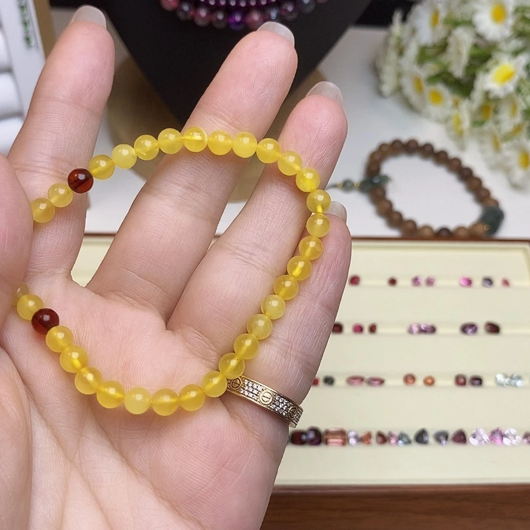 未镶嵌琥珀手链琥珀手链