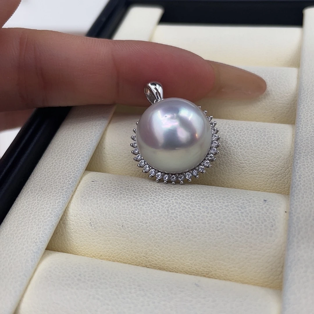 银S925镶嵌颈饰海水珍珠