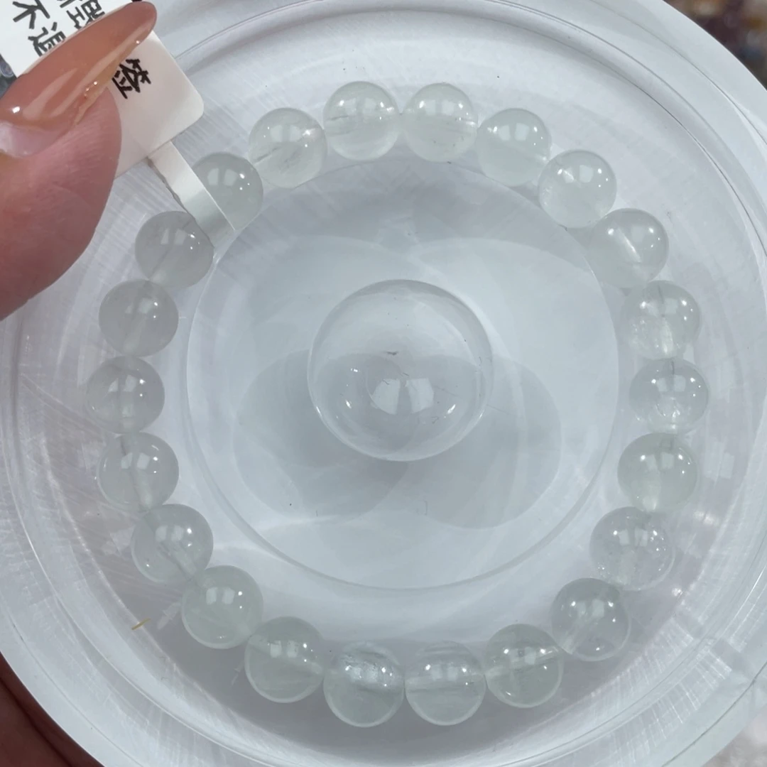 水晶手串未镶嵌019薄荷绿萤石8m+