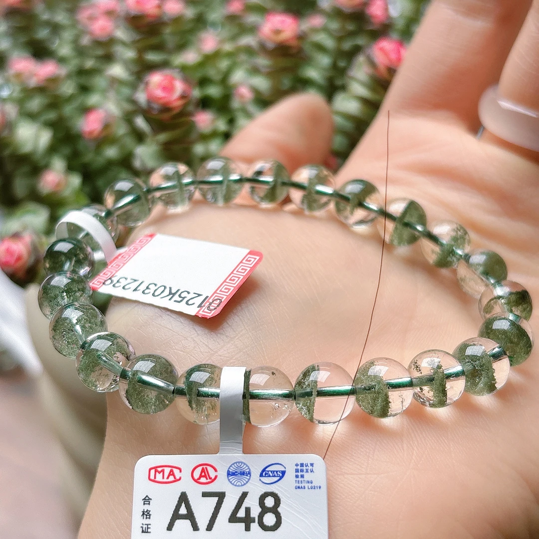 【阿波严选】天然绿幽灵水晶手链-A748