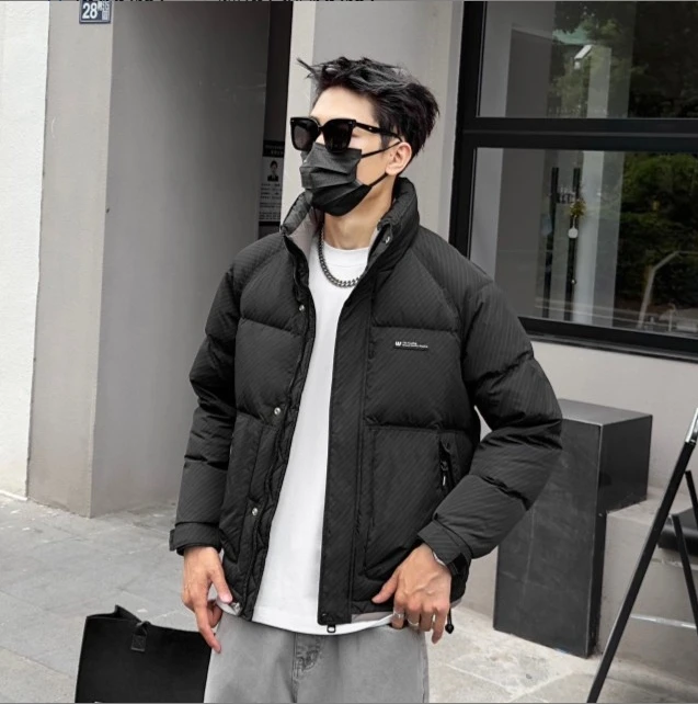 男士冬季羽绒服加厚外套时尚休闲潮牌百搭保暖立领秋冬男装短款