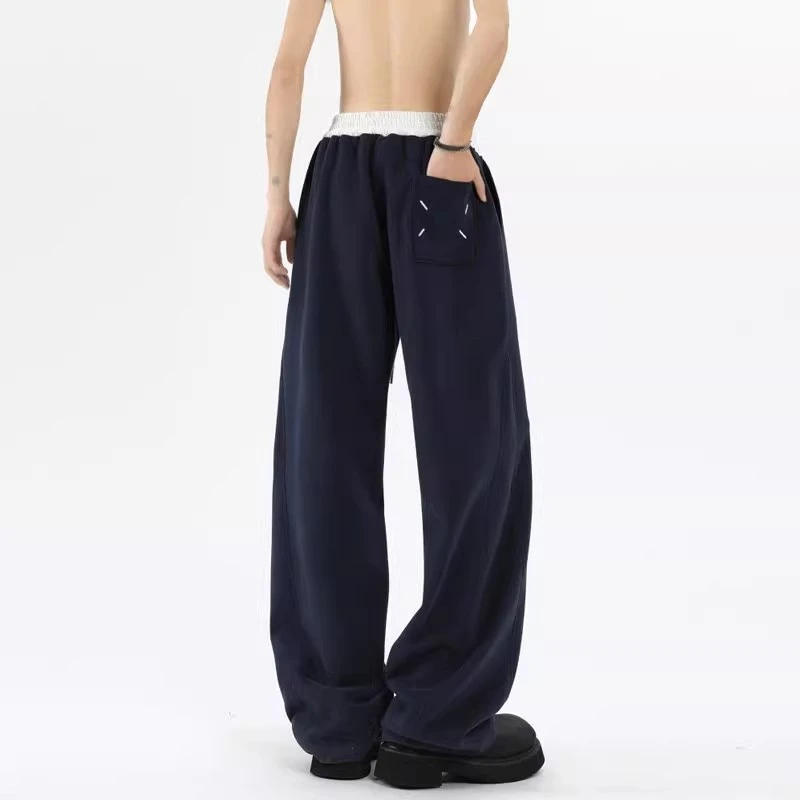 新款马吉拉重磅美式弯刀卫裤男女春季新款宽松直筒阔腿休闲长裤