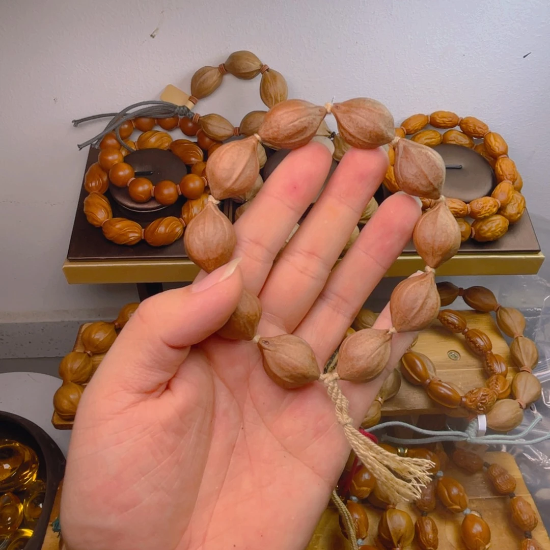 橄榄核手串/手链1826梅林红油核