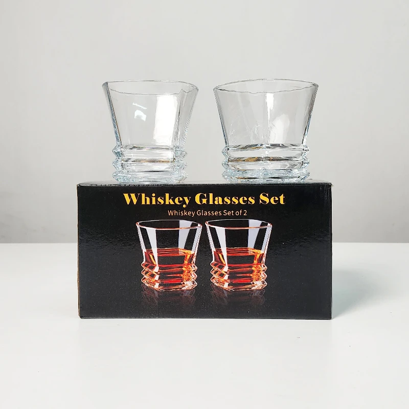 【280ml*2只】摩瑟DP【三层方底洋酒杯2只】YWDF花瓶花器玻璃花盆