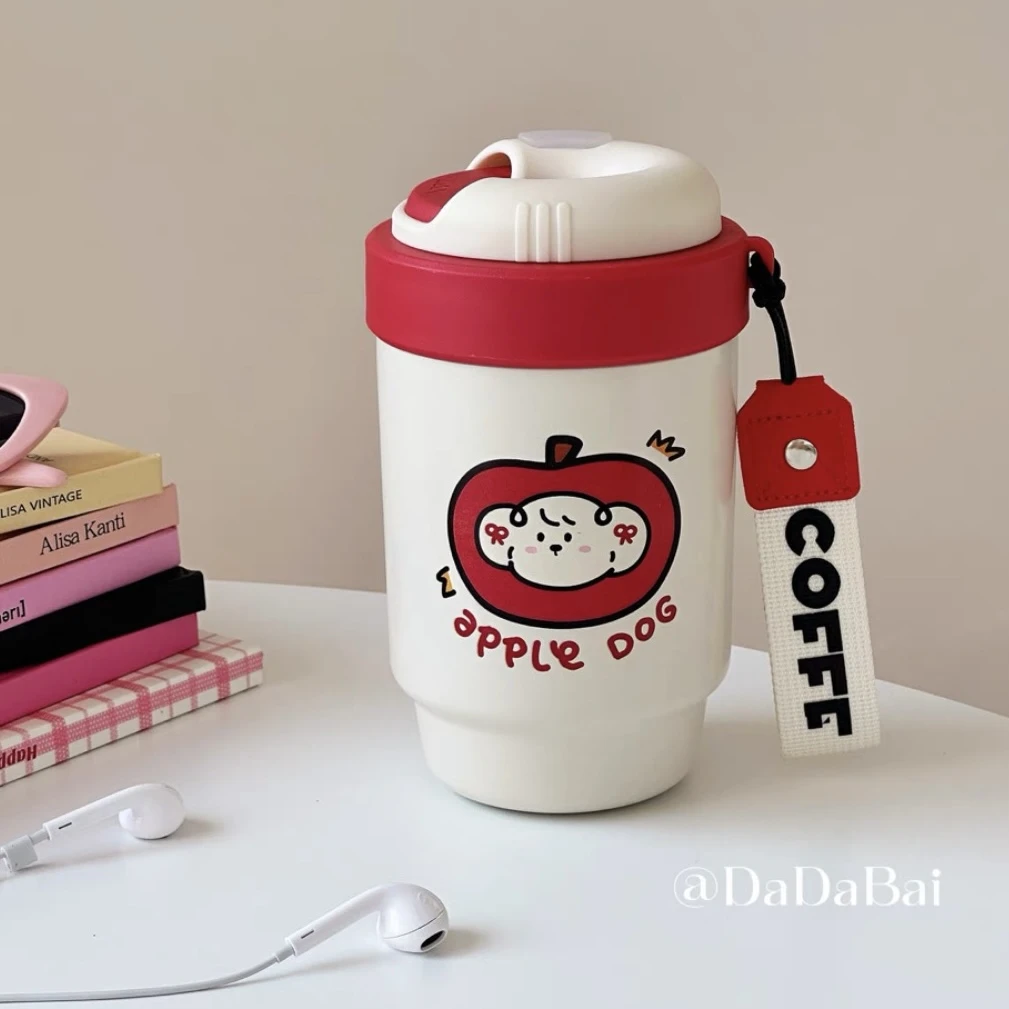 超可爱双饮旋钮盖保温杯学生便携