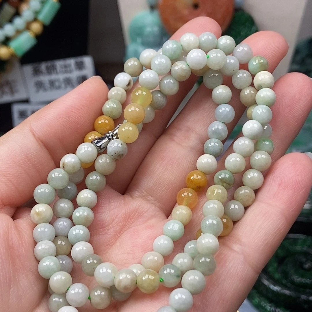 翡翠未镶嵌颈饰翡翠项链