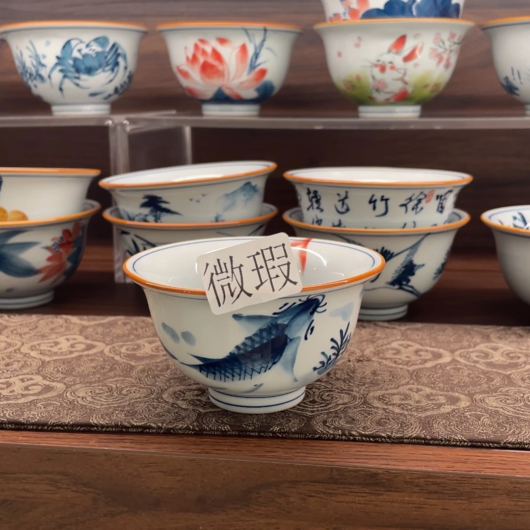 微瑕釉下彩纯手绘