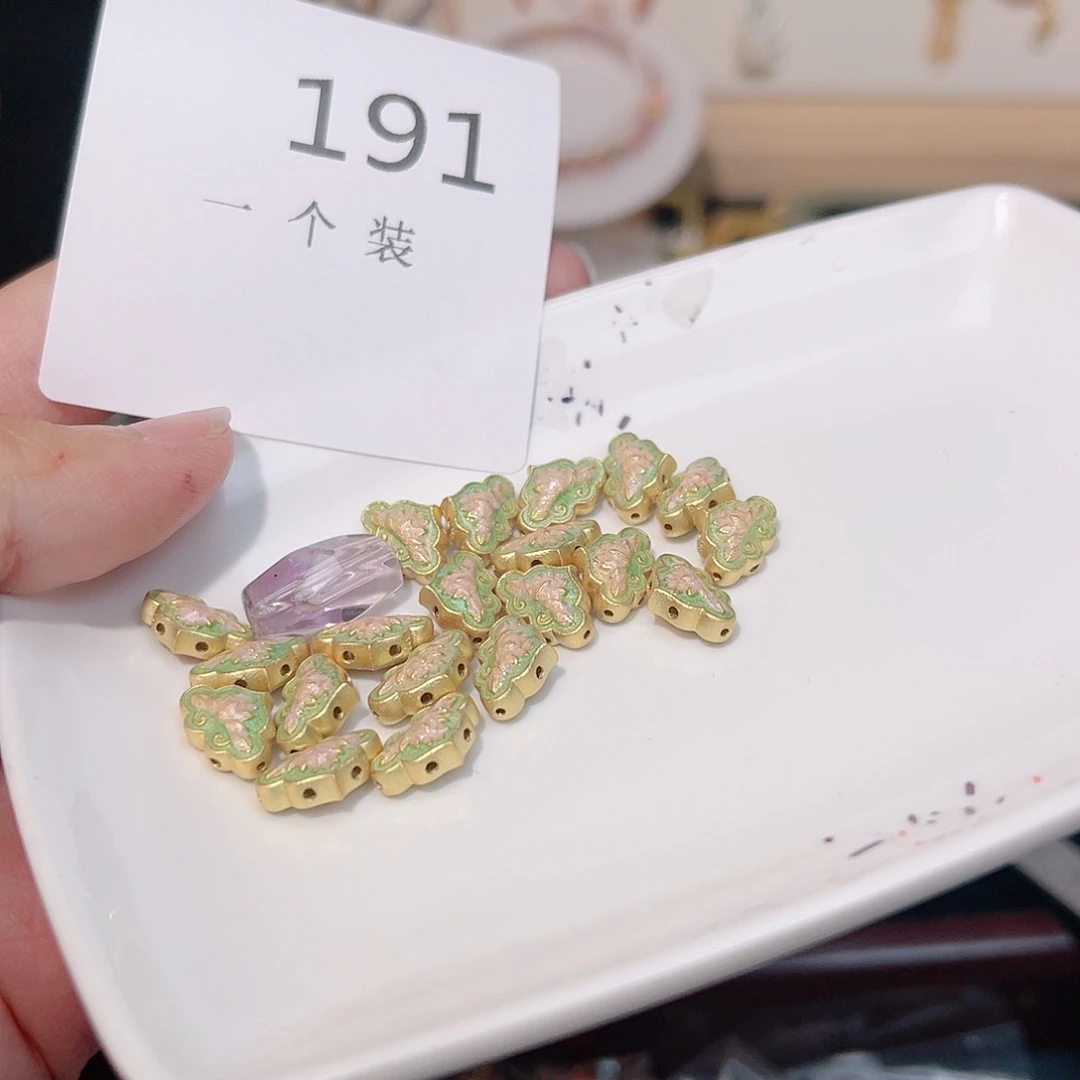 紫晶珠宝半成品银S925镀金镶嵌191