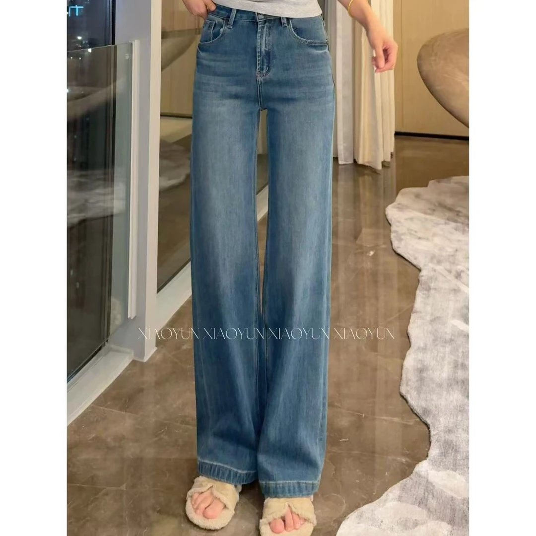 【日落窄版直筒裤】 小允姐姐2025新款时尚高级牛仔裤