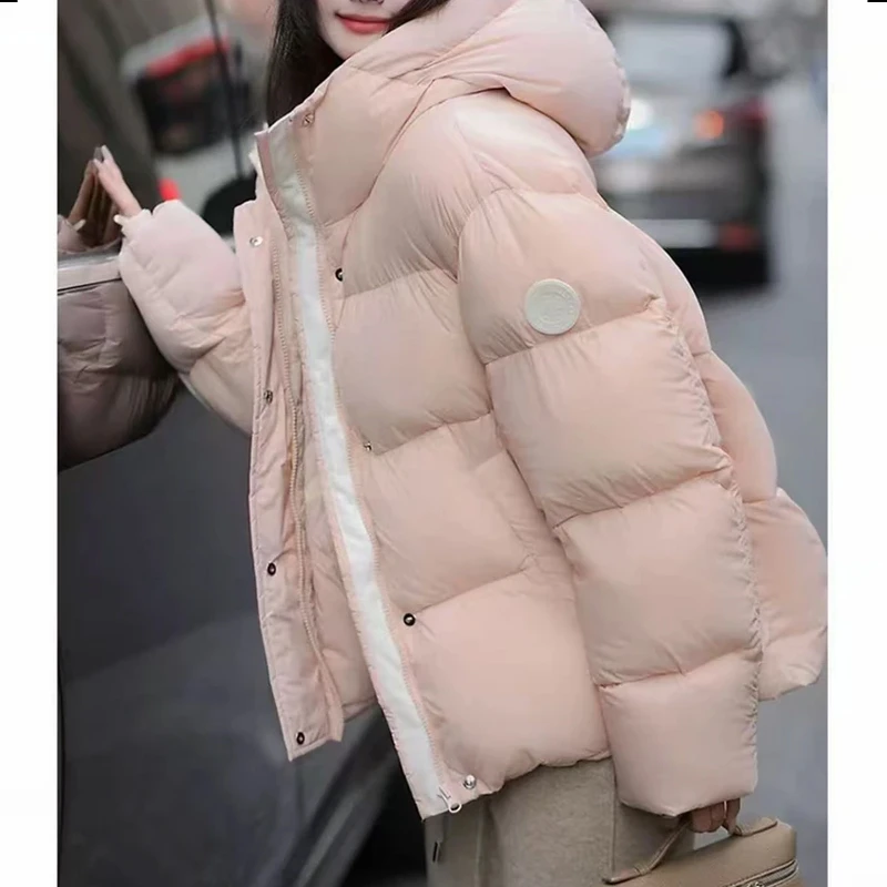 2026新款超好看短款棉服女款冬季超厚连帽设计感百搭女潮流设计