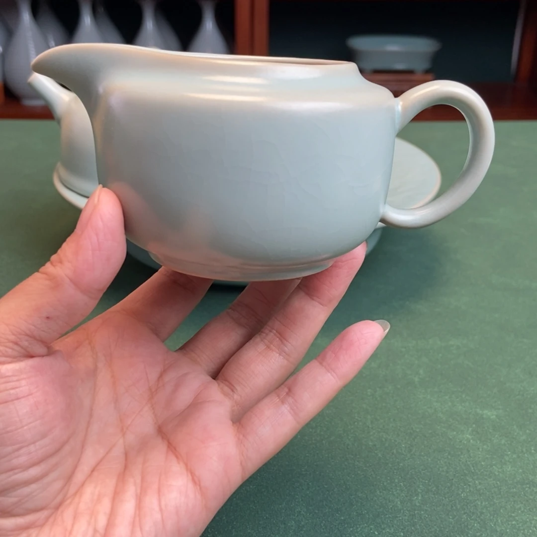 瓷瓷仿古釉杯子公道杯