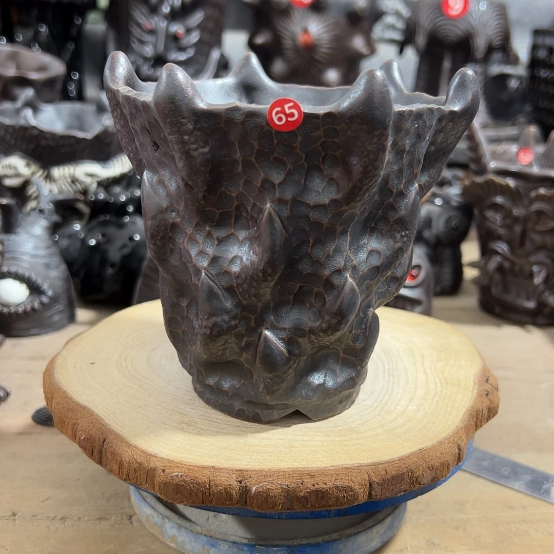 65号，手捏手刻，内口10.5外高12.5