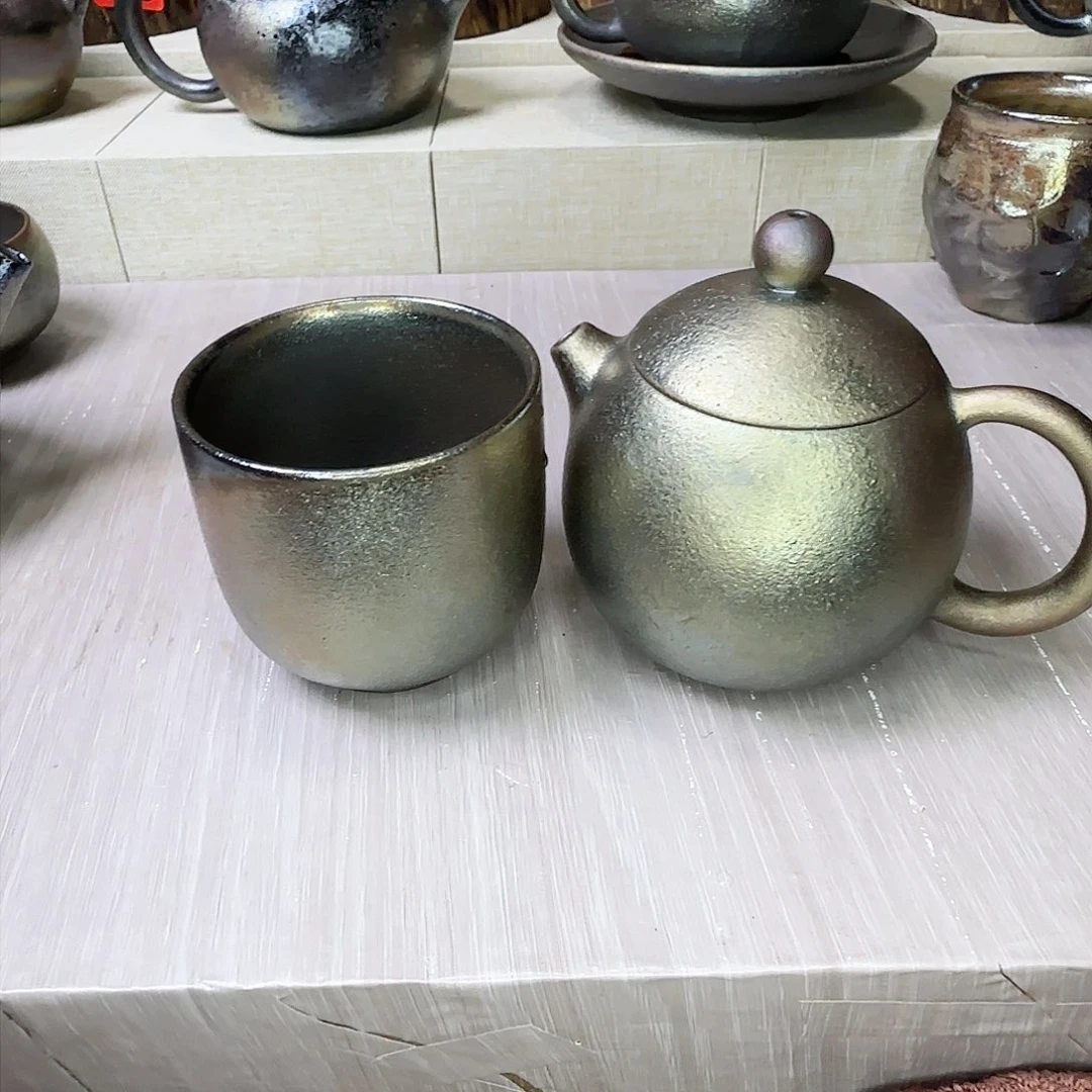 壶蒲*建水紫陶柴烧壶+杯