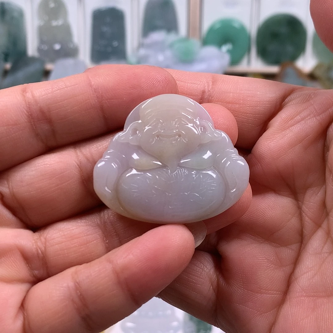 翡翠未镶嵌颈饰翡翠财神