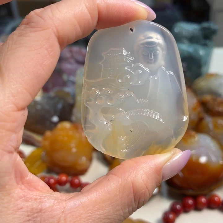 玛瑙/玉髓未镶嵌吊坠(不含链)