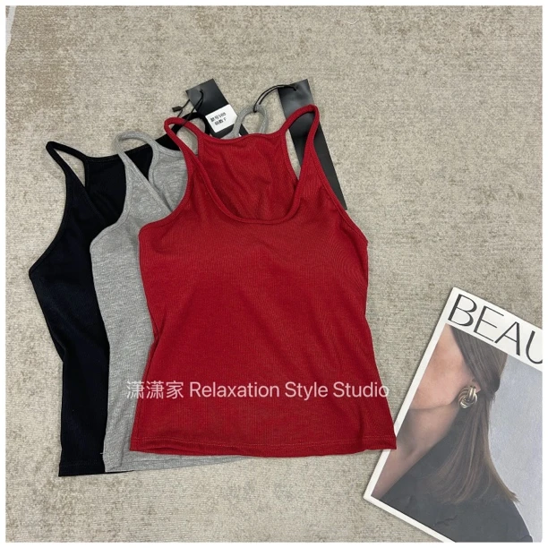 潇潇家【纯欲风吊带背心】2025夏新休闲风打底健身时尚性感好穿背心