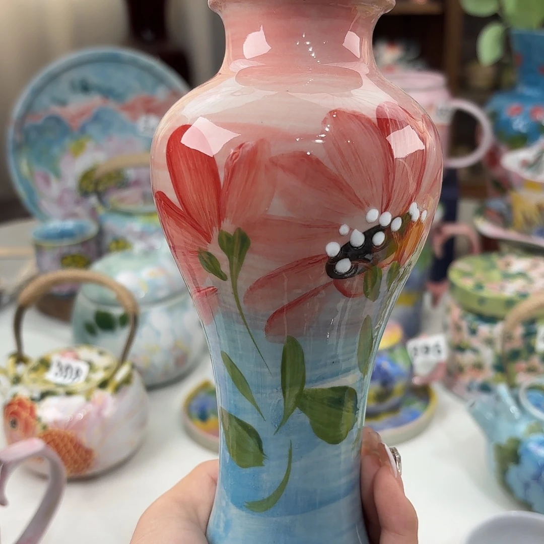 瓷片景德镇手绘高温釉下彩陶瓷茶具