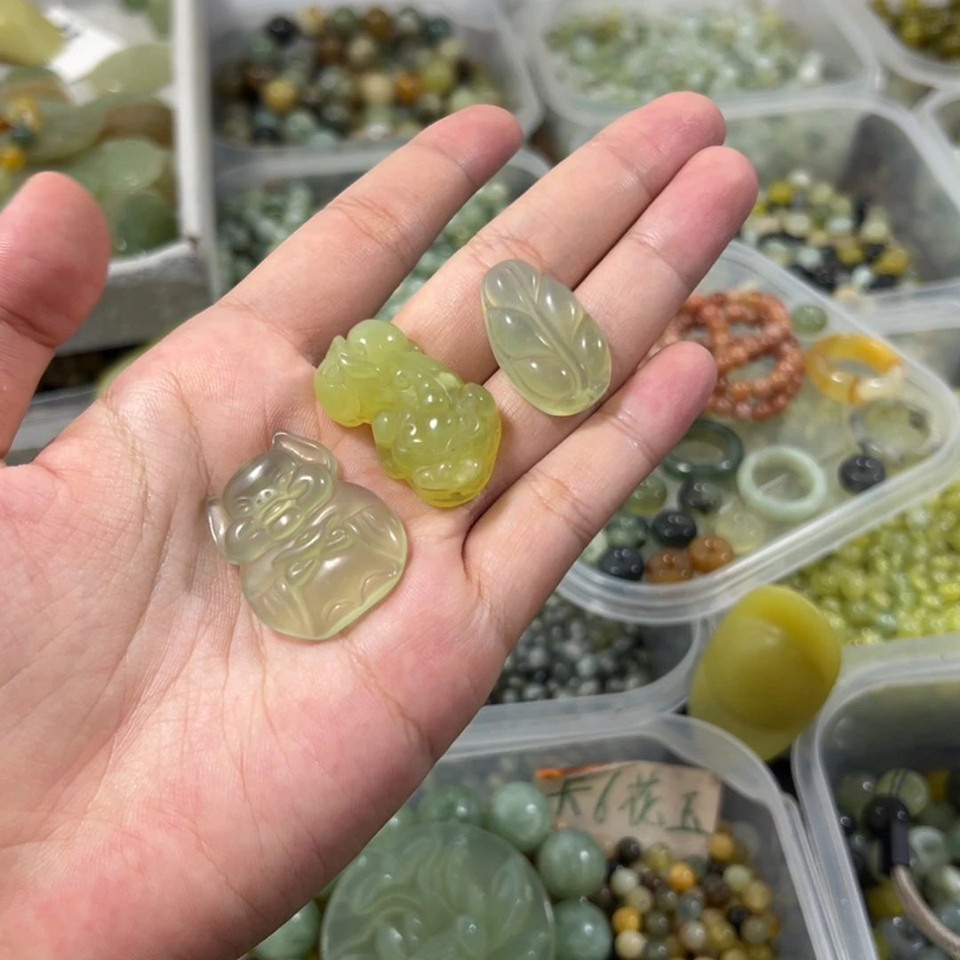 合金蛇纹石玉珠宝半成品