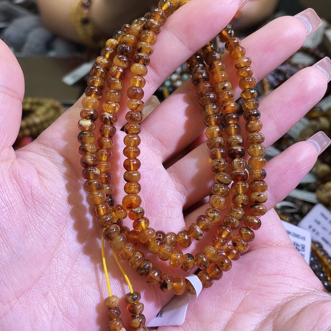未镶嵌琥珀裸石6+蜜蜡158颗