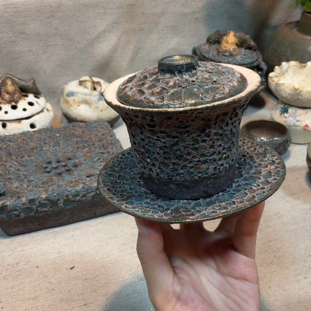 虫洞三才盖碗一套