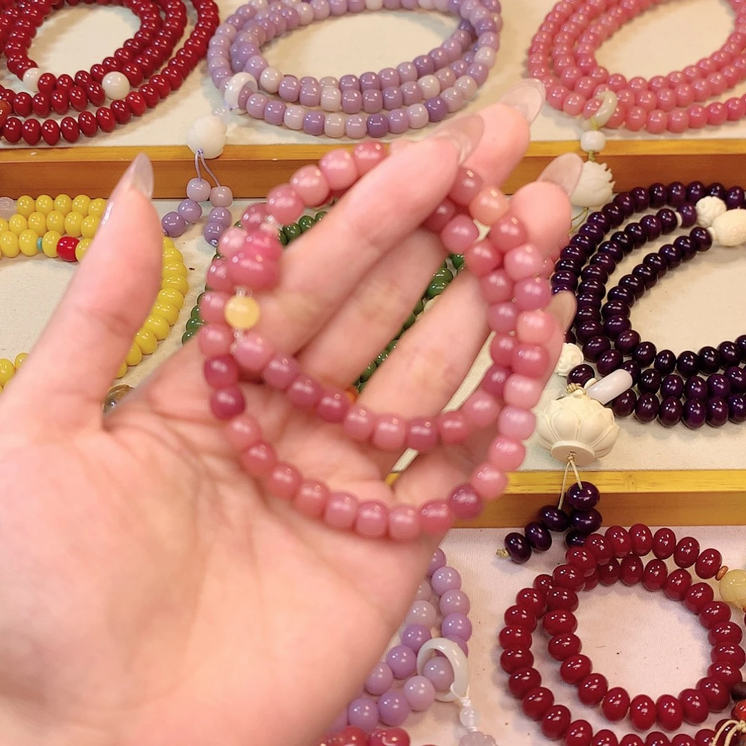 白玉菩提手串粉葫芦
