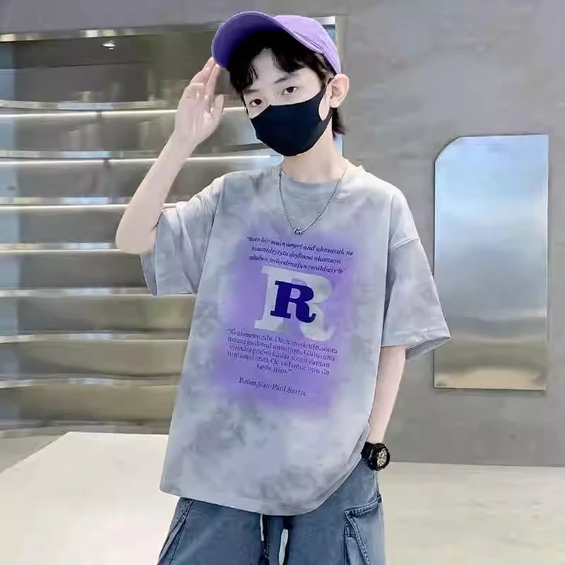 【清货】T恤童网红夏季宽松潮流童装潮牌帅气男童中大童半袖童装